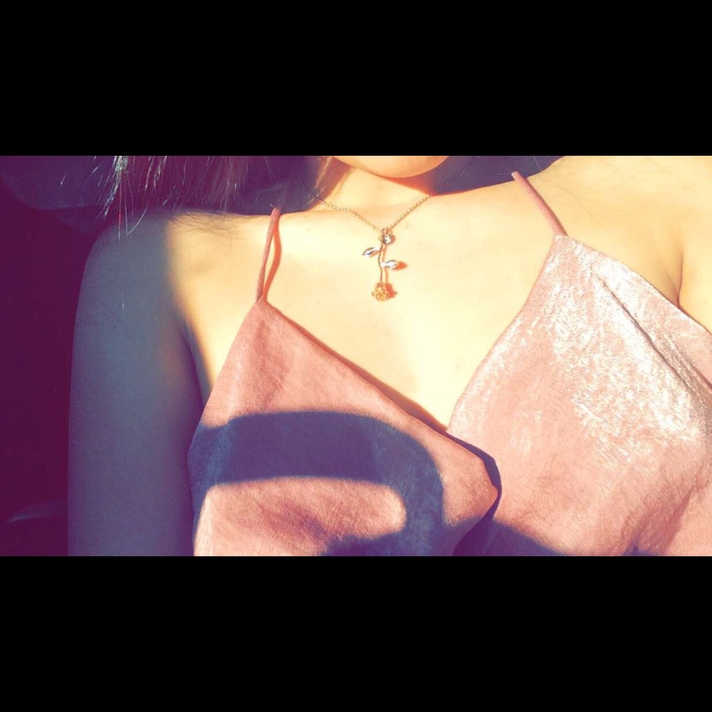 Backless rosey Fashion Nova halter top